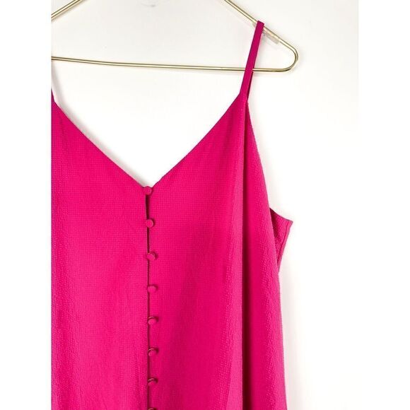 Ted Baker Sz 2X Luaan Deep Pink Button Through Cami Midi Dress Size 6 - Picture 3 of 8